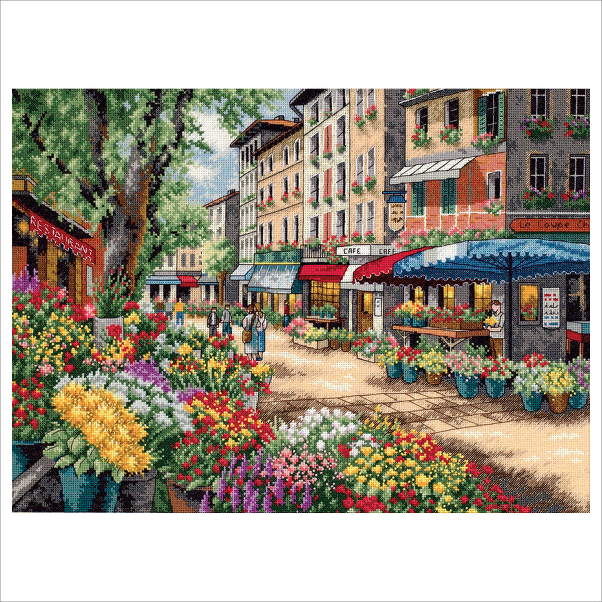 Dimensions Gold Collection Paris Market Counted Cross Stitch Kit, 15" x 11"