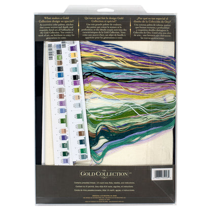 Dimensions Gold Collection Chickadees and Lilacs Counted Cross Stitch Kit, 12" x 16"