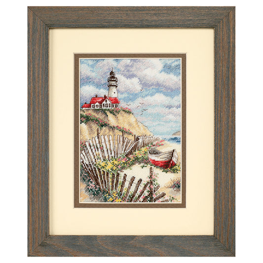 Dimensions Gold Collection Petite Cliffside Beacon Counted Cross Stitch Kit, 5" x 7"