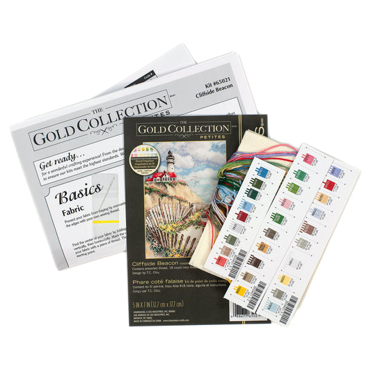 Dimensions Gold Collection Petite Cliffside Beacon Counted Cross Stitch Kit, 5" x 7"