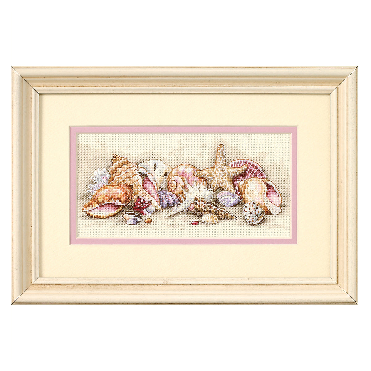 Dimensions Gold Collection Petite Seashell Treasures Counted Cross Stitch Kit, 8" x 4"
