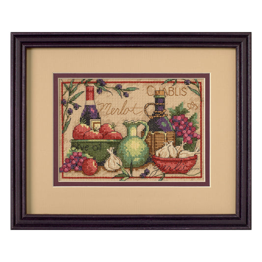 Dimensions Mediterranean Flavors Counted Cross Stitch Kit, 7" x 5"