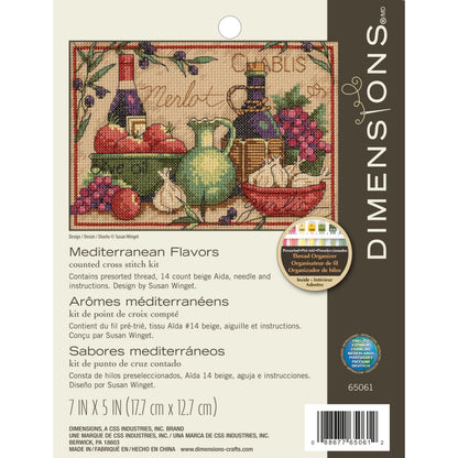 Dimensions Mediterranean Flavors Counted Cross Stitch Kit, 7" x 5"