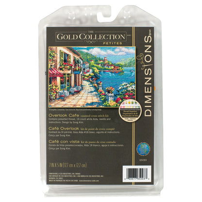 Dimensions Gold Collection Petite Overlook Cafe Counted Cross Stitch Kit, 7" x 5"