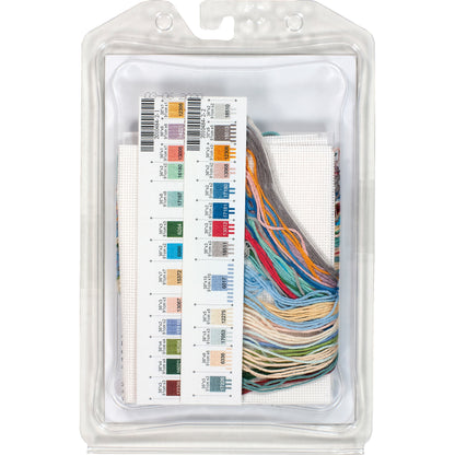 Dimensions Gold Collection Petite Christmas on the Beach Counted Cross Stitch Kit, 7" x 5"