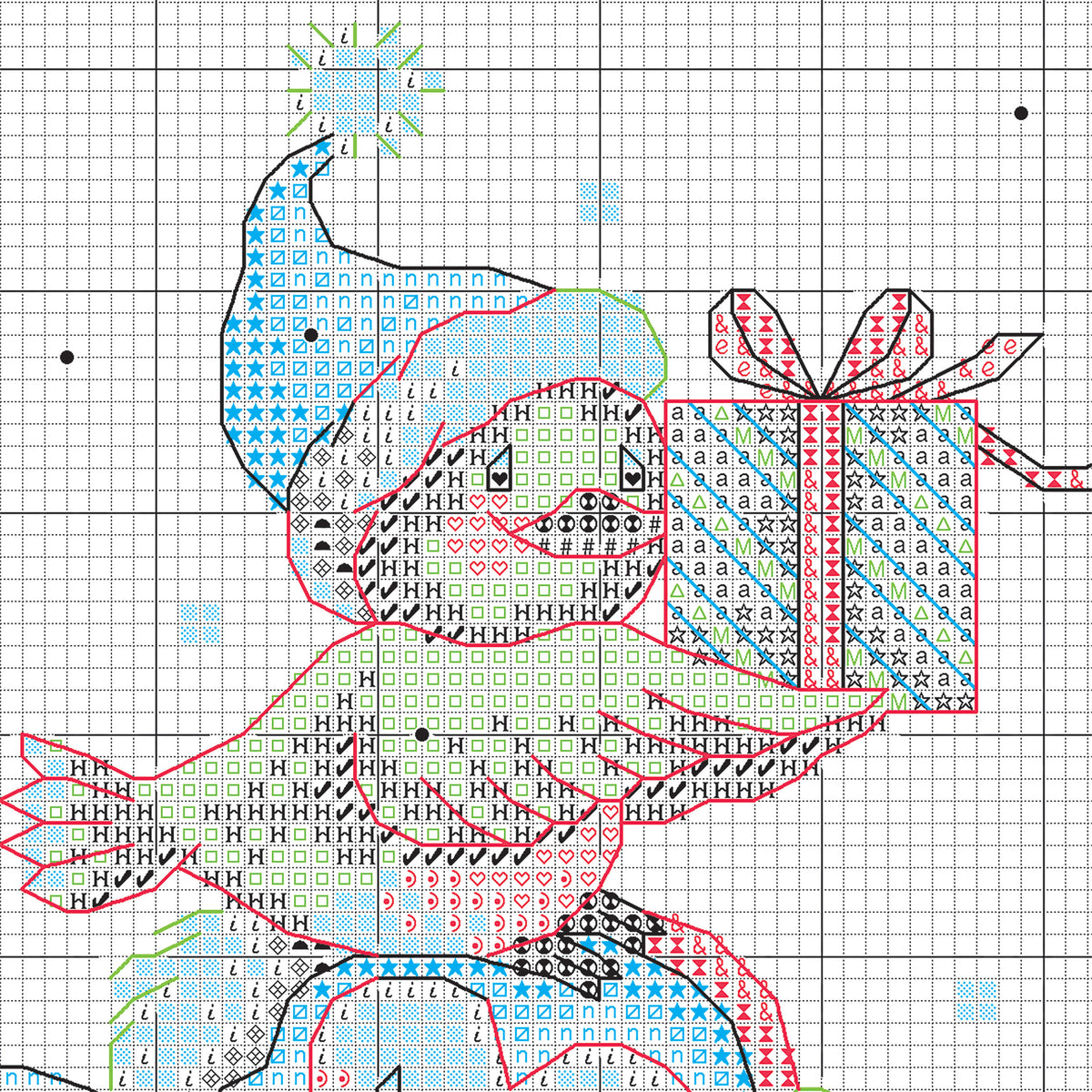 Dimensions Stack of Critters Stocking Counted Cross Stitch Kit, 16" long