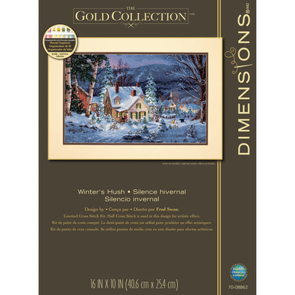 Dimensions Gold Collection Winter's Hush Counted Cross Stitch Kit, 16" x 10"