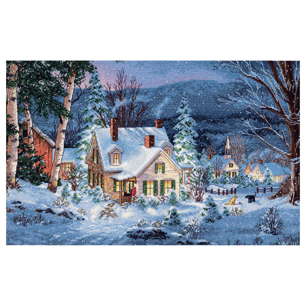 Dimensions Gold Collection Winter's Hush Counted Cross Stitch Kit, 16" x 10"