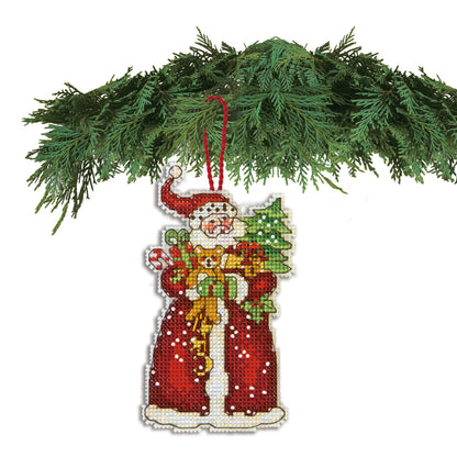 Dimensions Santa Ornament Counted Cross Stitch Kit, 2.5" x 4.75"