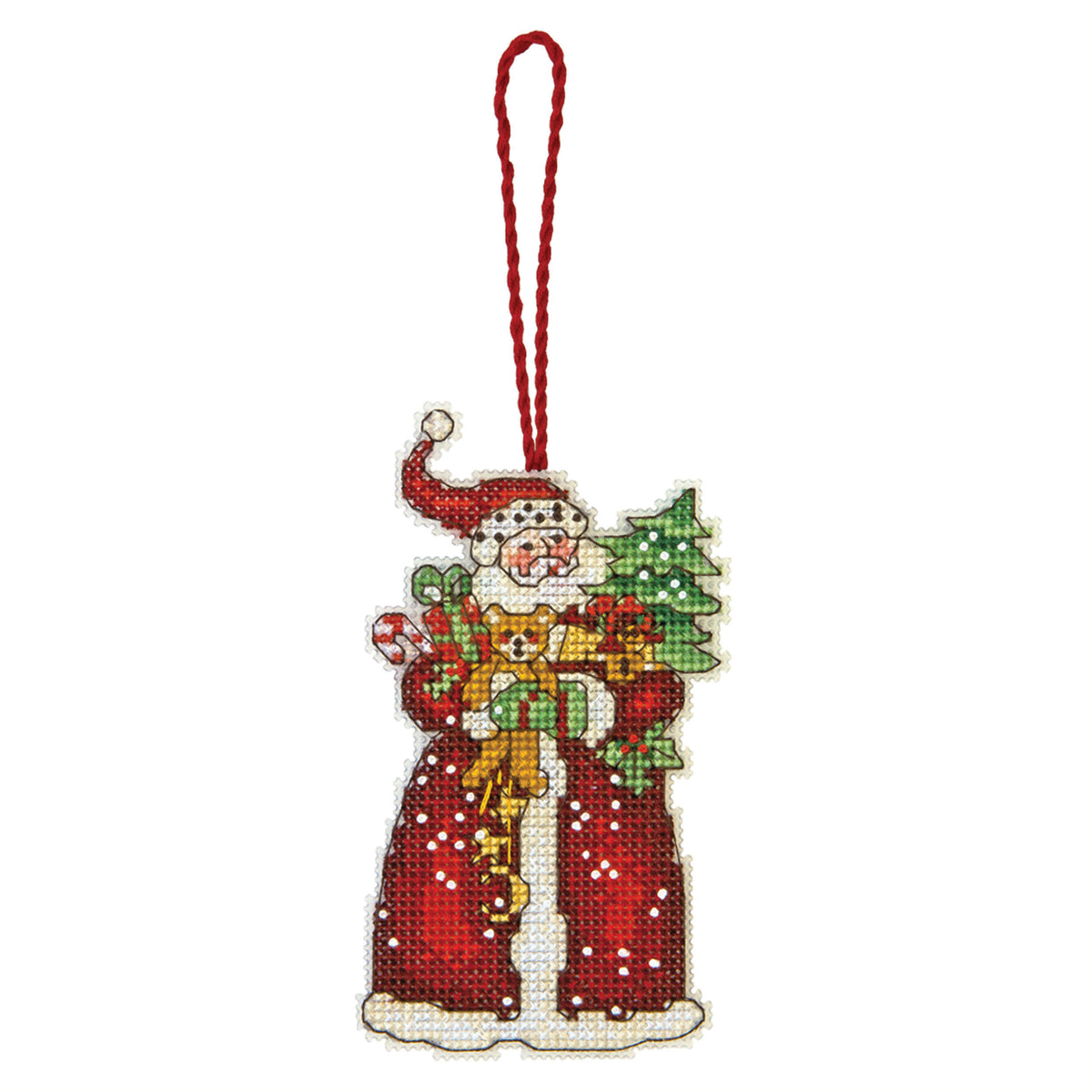 Dimensions Santa Ornament Counted Cross Stitch Kit, 2.5" x 4.75"