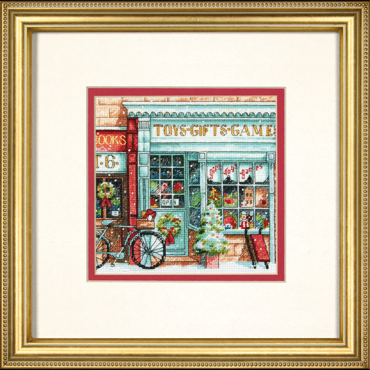 Dimensions Gold Collection Petite Toy Shoppe Counted Cross Stitch Kit, 6" x 6"