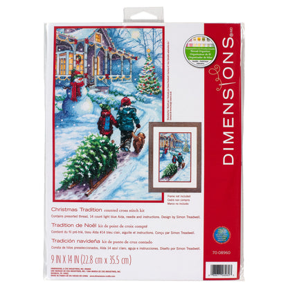 Dimensions Christmas Tradition Counted Cross Stitch Kit, 9" x 14"