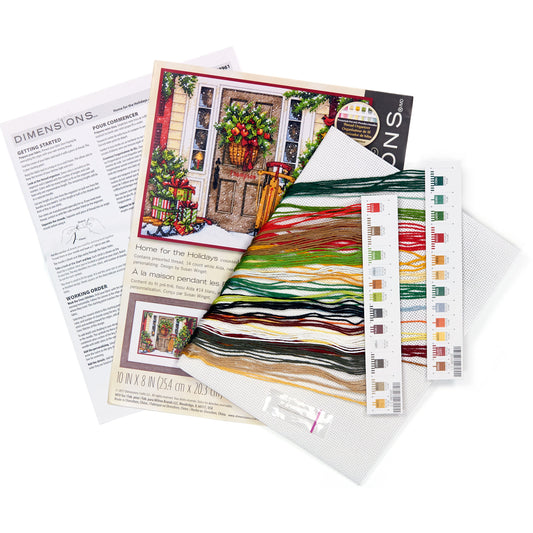 Dimensions Home for the Holidays Counted Cross Stitch Kit, 10" x 8"