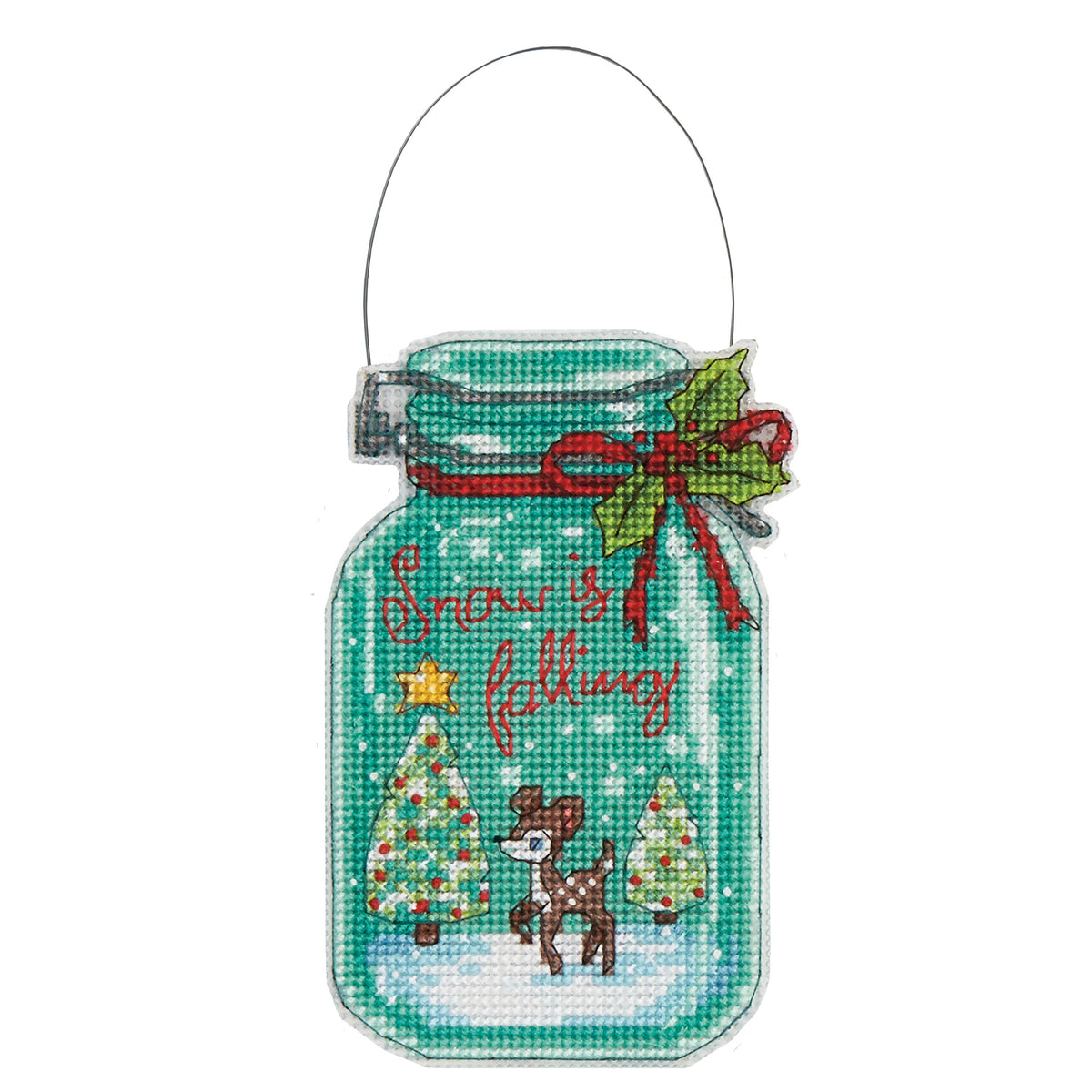 Dimensions Christmas Jar Ornaments Counted Cross Stitch Kit, Set of 4