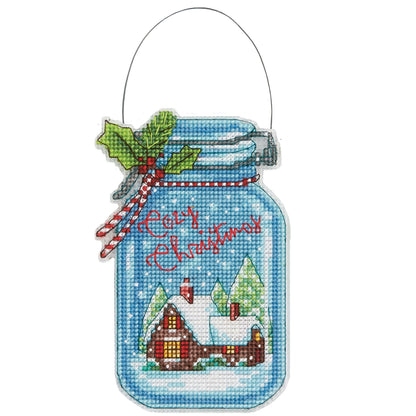 Dimensions Christmas Jar Ornaments Counted Cross Stitch Kit, Set of 4