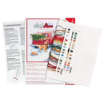 Dimensions Winter Ride Counted Cross Stitch Kit, 10" x 14"