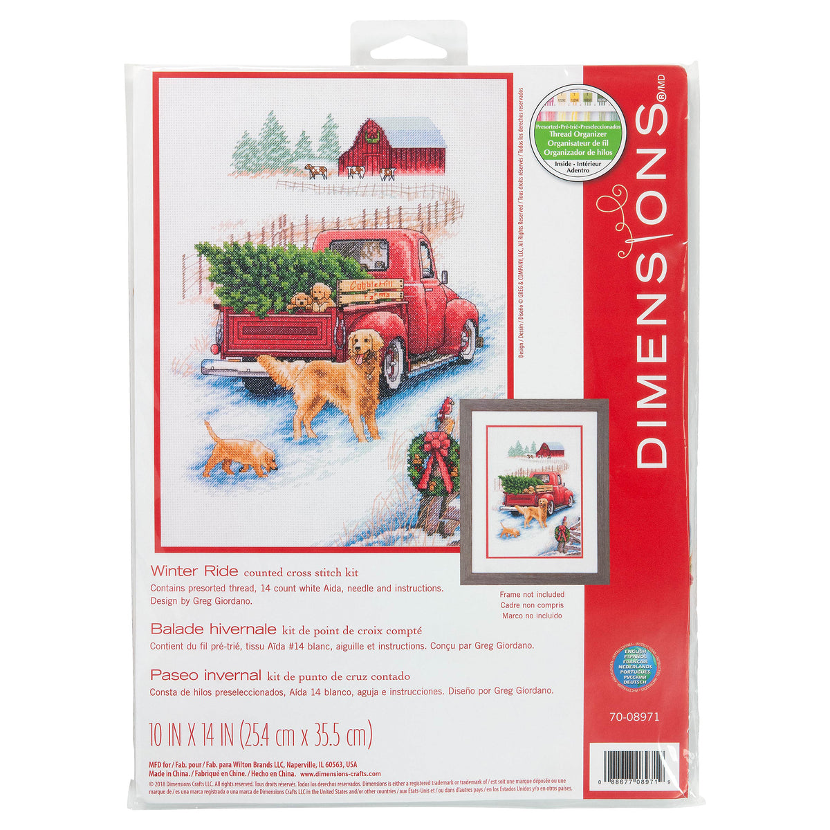 Dimensions Winter Ride Counted Cross Stitch Kit, 10" x 14"