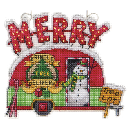 Dimensions Holiday Truck Ornaments Counted Cross Stitch Kit, Set of 4