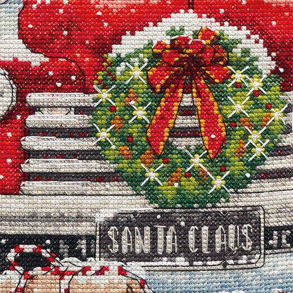 Dimensions Santa’s Truck Stocking Counted Cross Stitch Kit, 16" long