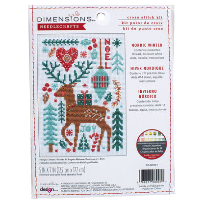 Dimensions Nordic Winter Counted Cross Stitch Kit, 5" x 7"