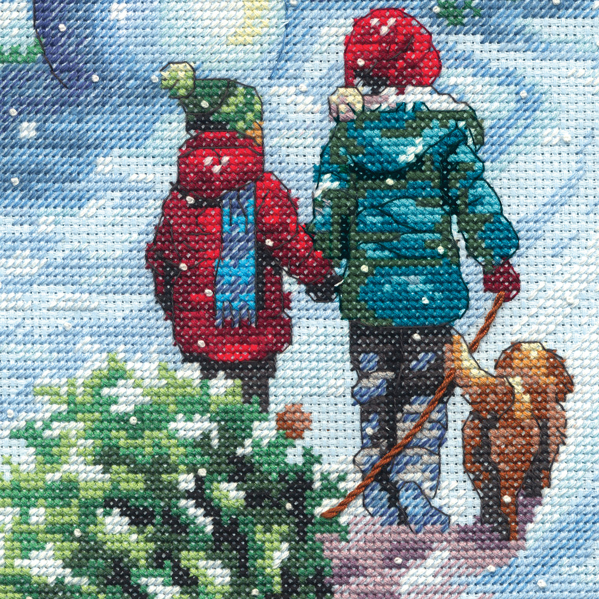 Dimensions Christmas Tradition Stocking Counted Cross Stitch Kit, 16" long