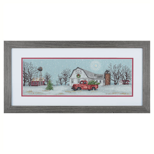Dimensions Winter Farm Counted Cross Stitch Kit, 18" x 6"