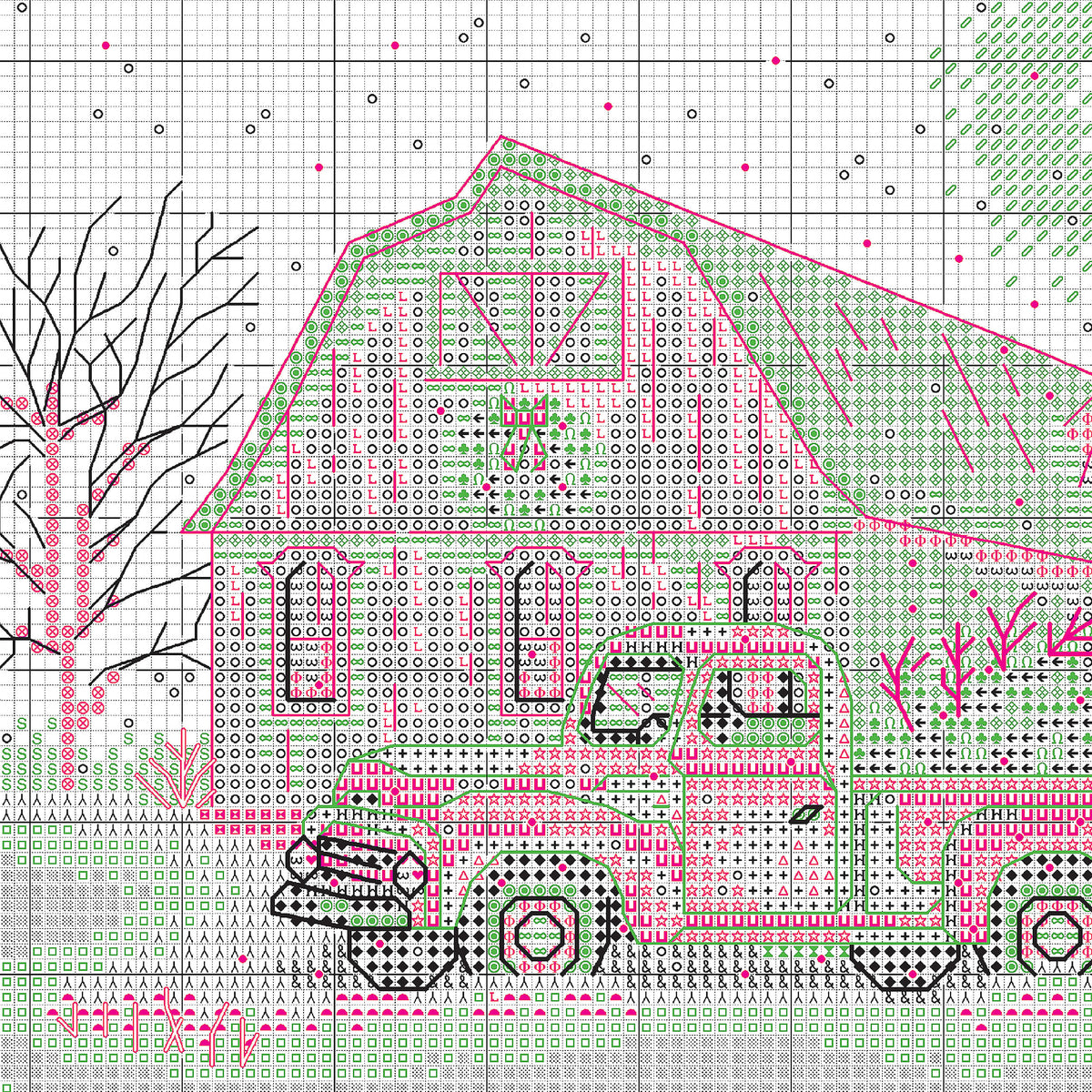 Dimensions Winter Farm Counted Cross Stitch Kit, 18" x 6"