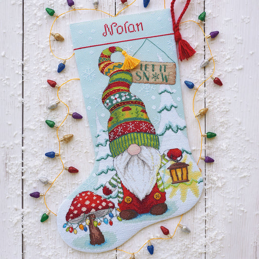 Dimensions Gnome Stocking Counted Cross Stitch Kit, 16" long