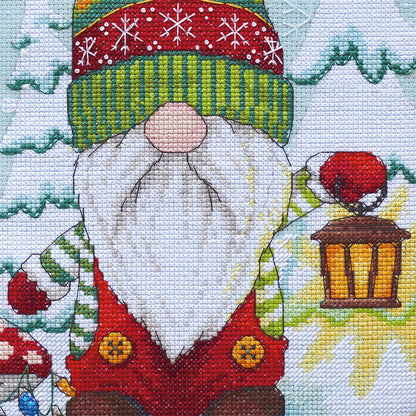 Dimensions Gnome Stocking Counted Cross Stitch Kit, 16" long
