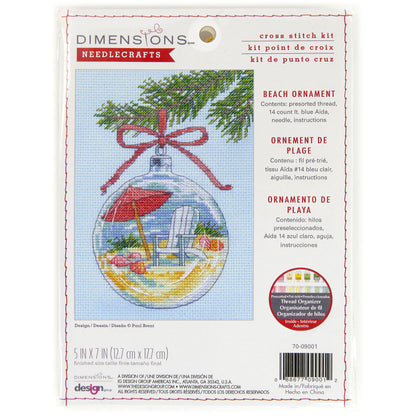 Dimensions Beach Ornament Counted Cross Stitch Kit, 5" x 7"
