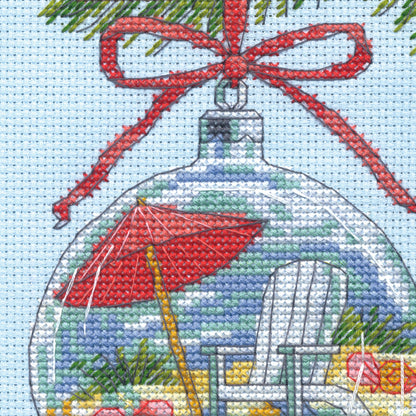 Dimensions Beach Ornament Counted Cross Stitch Kit, 5" x 7"