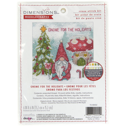 Dimensions Gnome for the Holidays Counted Cross Stitch Kit, 6" x 6"