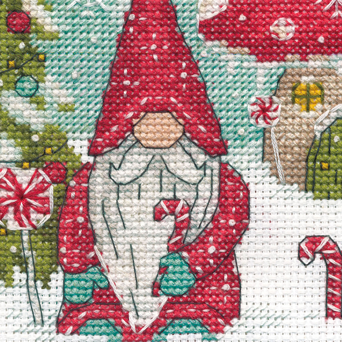 Dimensions Gnome for the Holidays Counted Cross Stitch Kit, 6" x 6"