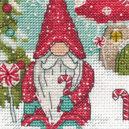 Dimensions Gnome for the Holidays Counted Cross Stitch Kit, 6" x 6"