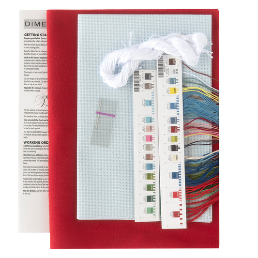 Dimensions Skating Stocking Counted Cross Stitch Kit, 16" long