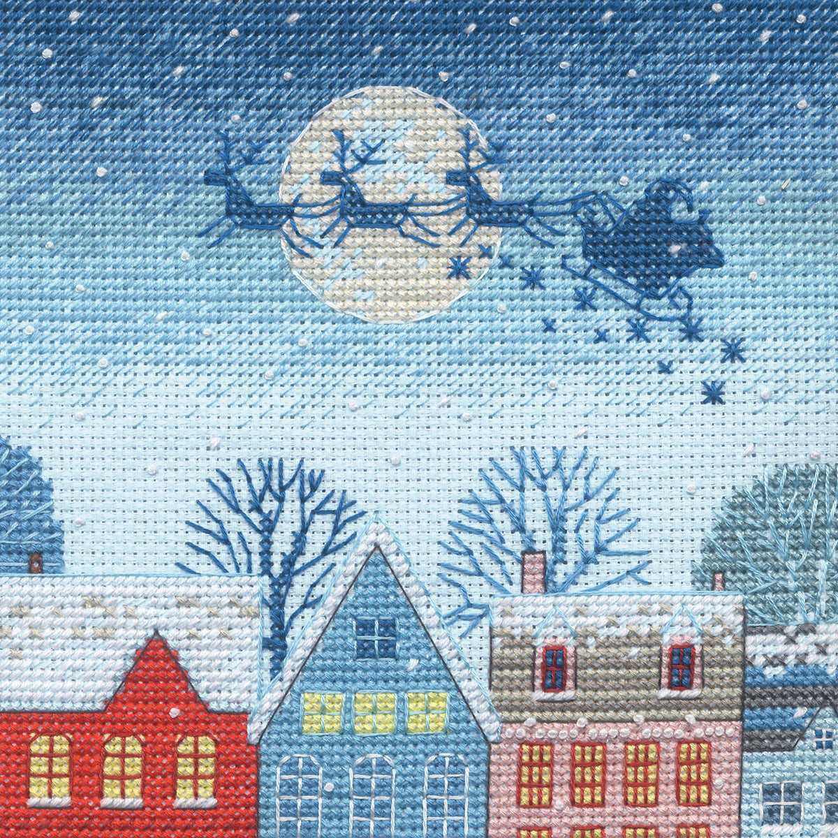 Dimensions Skating Stocking Counted Cross Stitch Kit, 16" long