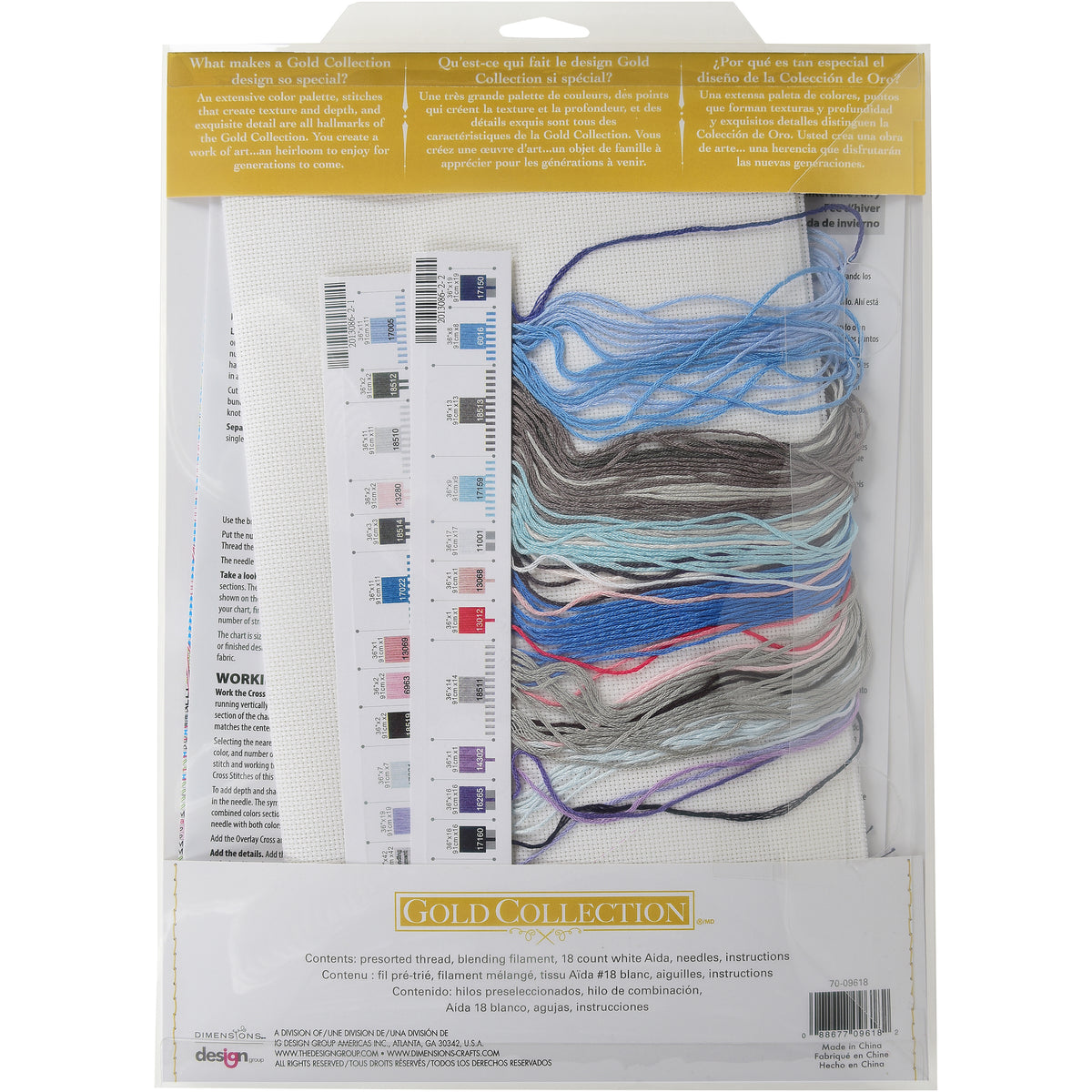 Dimensions Gold Collection Wintertime Fairy Counted Cross Stitch Kit, 10" x 17"