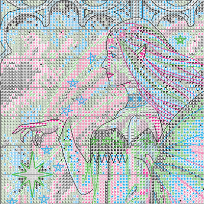 Dimensions Gold Collection Wintertime Fairy Counted Cross Stitch Kit, 10" x 17"