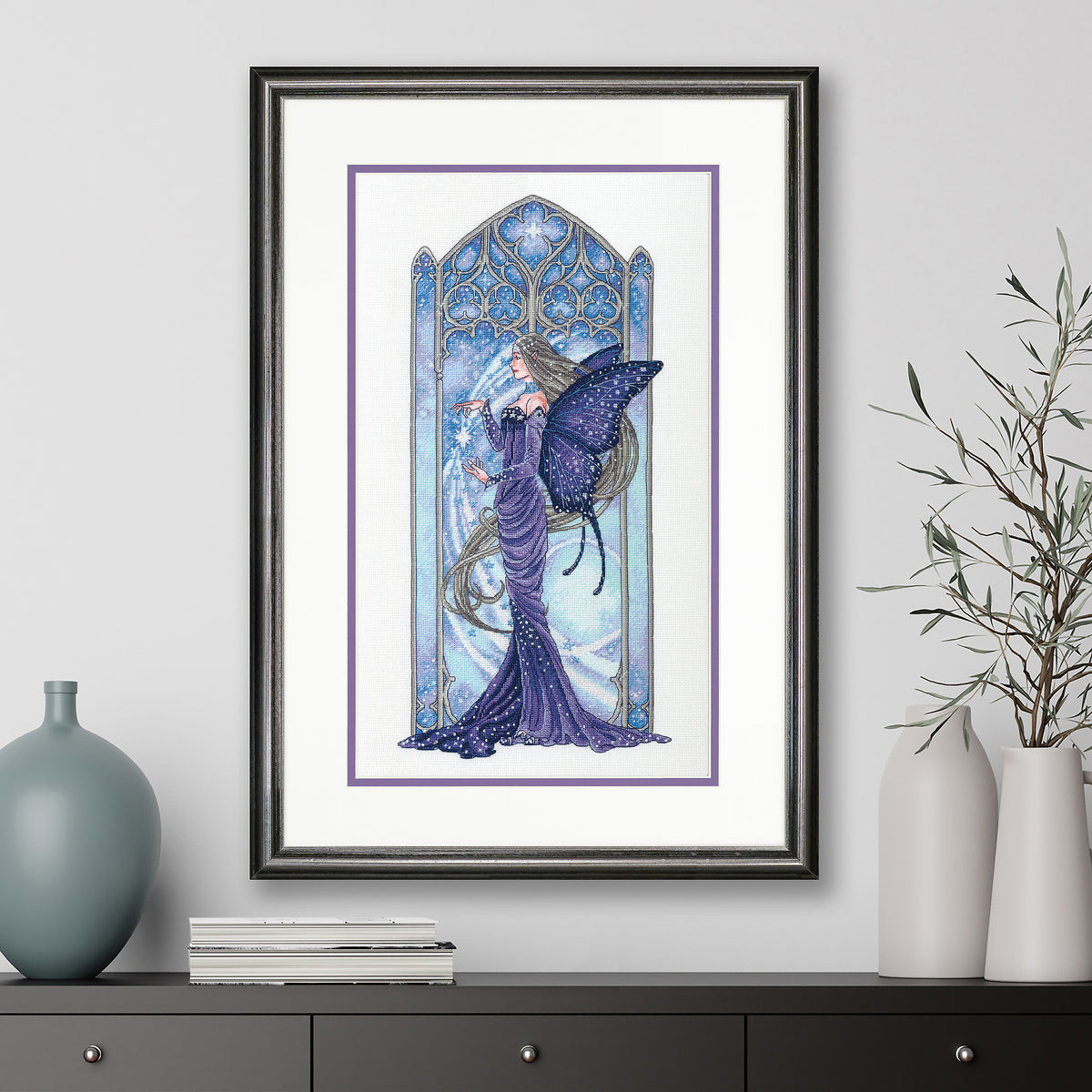 Dimensions Gold Collection Wintertime Fairy Counted Cross Stitch Kit, 10" x 17"