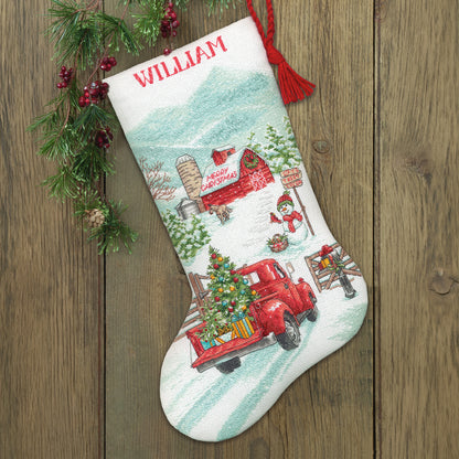 Dimensions Holiday Farm Stocking Counted Cross Stitch Kit, 16" long