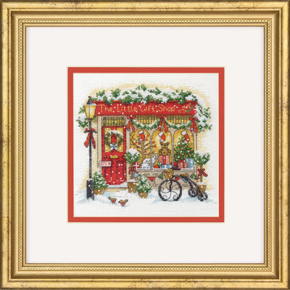 Dimensions Gold Collection Petite The Little Gift Shop Counted Cross Stitch Kit, 6" x 6"
