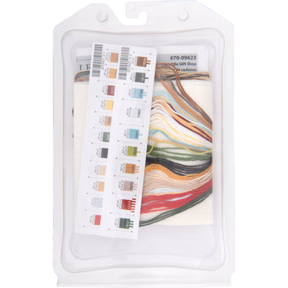 Dimensions Gold Collection Petite The Little Gift Shop Counted Cross Stitch Kit, 6" x 6"