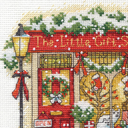 Dimensions Gold Collection Petite The Little Gift Shop Counted Cross Stitch Kit, 6" x 6"