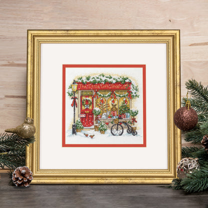 Dimensions Gold Collection Petite The Little Gift Shop Counted Cross Stitch Kit, 6" x 6"
