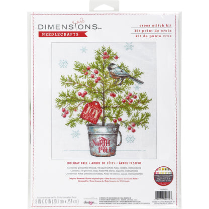 Dimensions Holiday Tree Counted Cross Stitch Kit, 8" x 10"