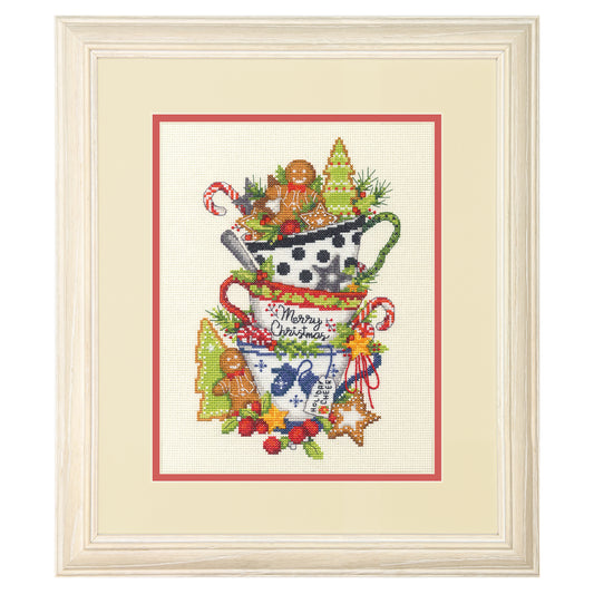 Dimensions Christmas Tea Counted Cross Stitch Kit, 8" x 10"