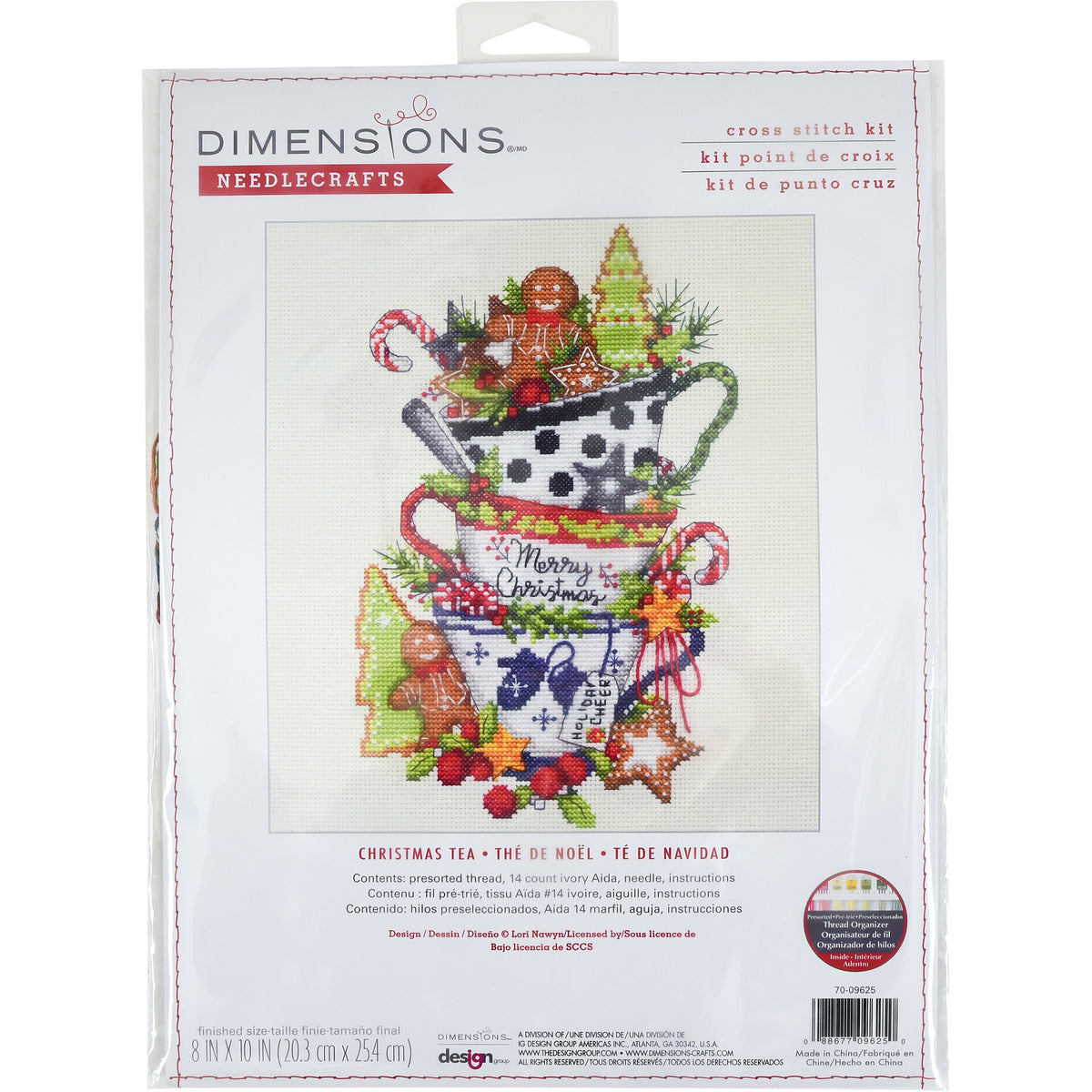 Dimensions Christmas Tea Counted Cross Stitch Kit, 8" x 10"