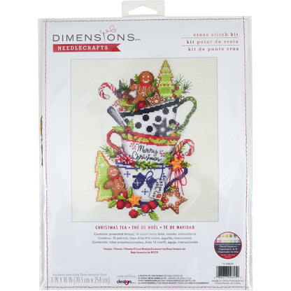 Dimensions Christmas Tea Counted Cross Stitch Kit, 8" x 10"