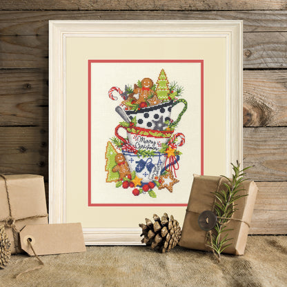 Dimensions Christmas Tea Counted Cross Stitch Kit, 8" x 10"