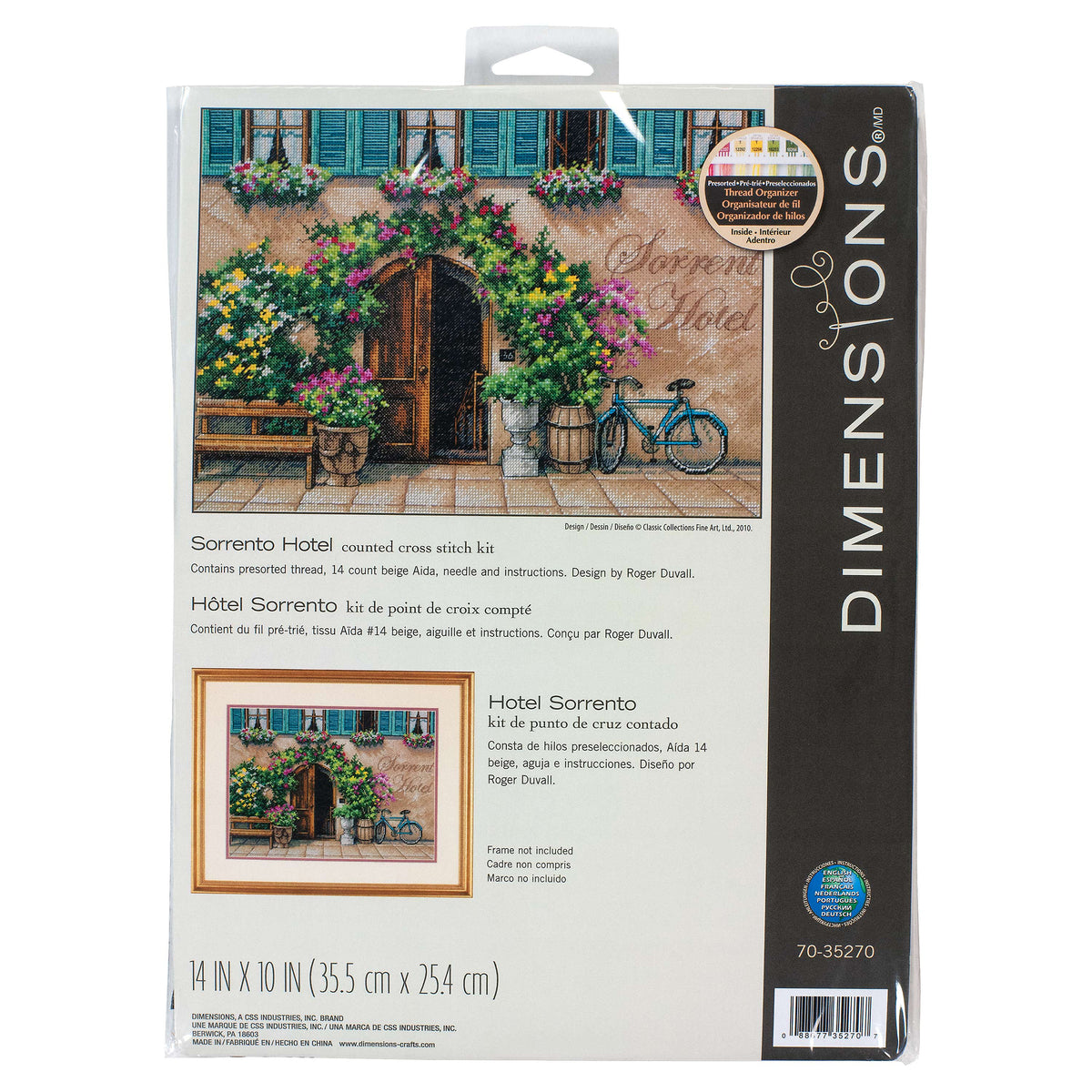 Dimensions Sorrento Hotel Counted Cross Stitch Kit, 14" x 10"
